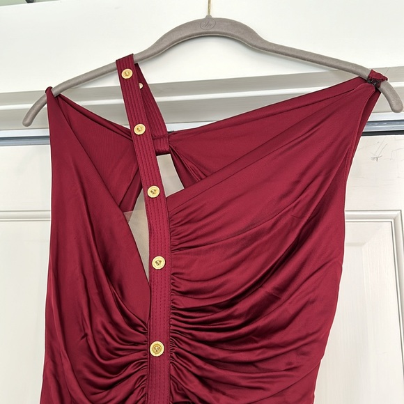 Versace Donna Burgundy evening gown NWT - Picture 3 of 7